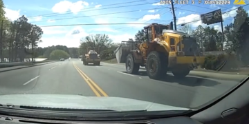 Cops End Slowest Chase Ever By Flipping Stolen Front-Loader With Another Front-Loader